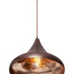 Lampa miedziana wiszaca - sufitowa lampa z ręcznie kutej miedzi 06