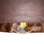 Miedziana Lampa - sufitowa lampa wisząca z ręcznie kutej miedzi 09