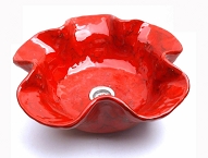 Czerwone umywalki ceramiczne